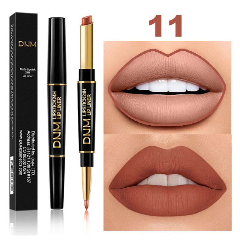 12 Colors Long-lasting Lip Liner Matte Lipsticks Double Head Lip Pencil Waterproof Moisturizing Makeup Contour Cosmetics TSLM2