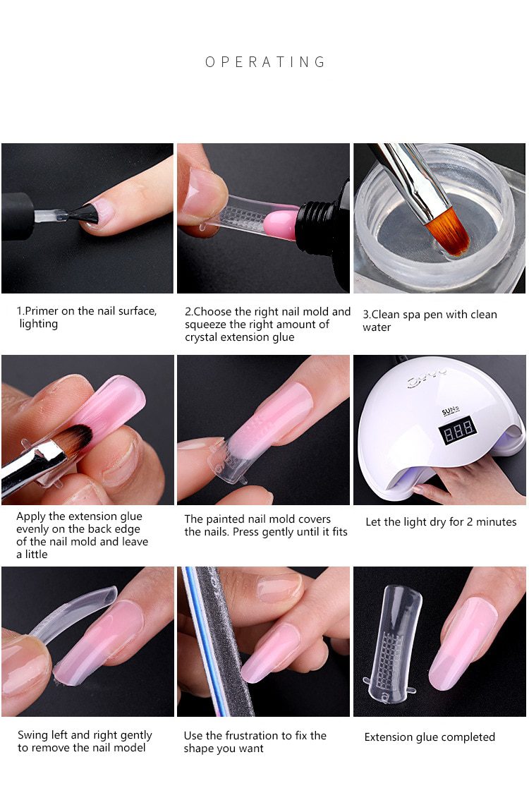 Poligel Nail Kit Crystal Forms For Extension Nail Tools Sets 15ml Nail Extension Gel Fast-drying Model Extension Glue Set TSLM1