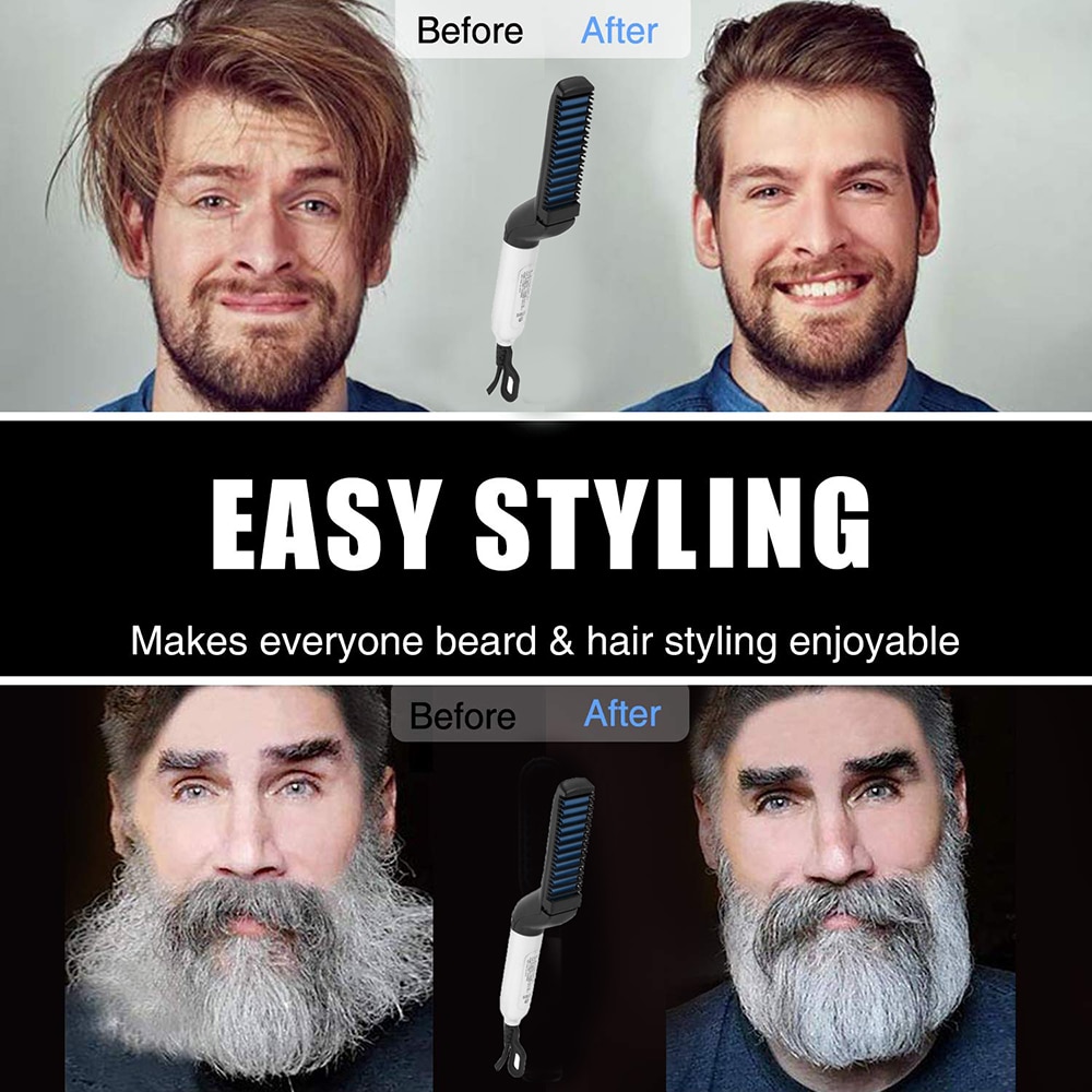 Men Beard Straightener Drop-shipping Fulfillment Hair Straightening Flat Iron Multifunctional Quick Hair Styler Ship from USA