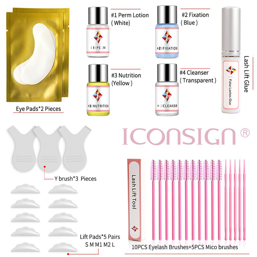 New arrival Upgrade Version Iconsign lash lift kit eyelash lifting set full professional eyelash lift make up for eyelash growth