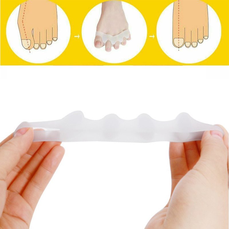 Toe Separator Correction Hallux Valgus Corrector 2PCS Silicone Orthopedic Hammer Separator Straightener Spreader Foot Care Tool