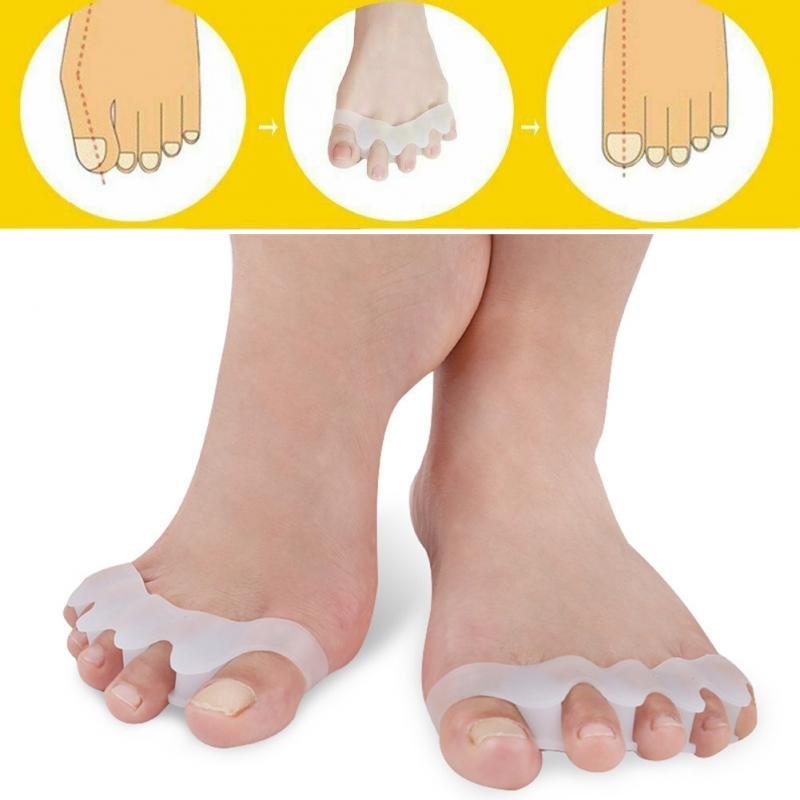 Toe Separator Correction Hallux Valgus Corrector 2PCS Silicone Orthopedic Hammer Separator Straightener Spreader Foot Care Tool