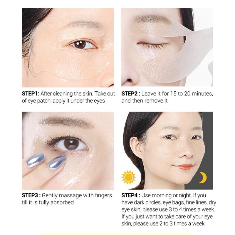 LANBENA Hyaluronic Acid Eye Mask 50pcs/box Moisturizing Retinol Eye Patches Anti-Aging/Puffiness Dark Circle Eyes Gel TSLM1