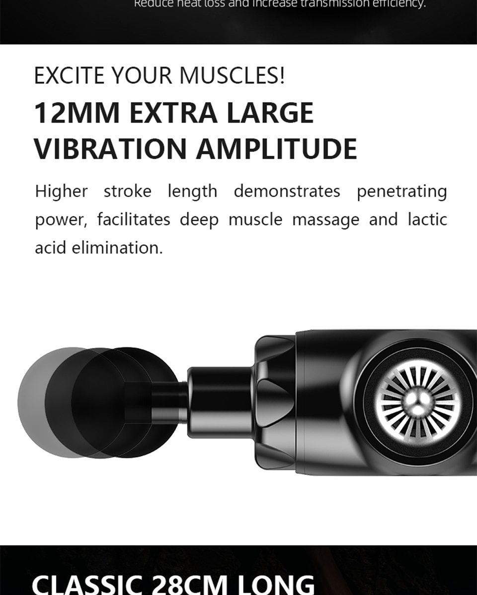 Booster E Massage Gun Deep Tissue Massager Therapy Body Muscle Stimulation Pain Relief for EMS Pain Relaxation Fitness Shaping