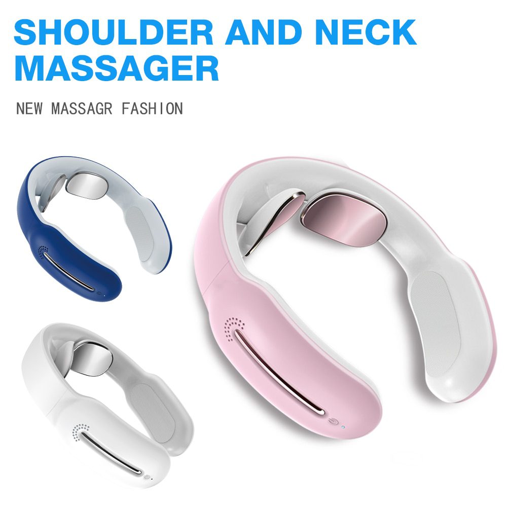 Smart Electric Neck and Shoulder Massager Low Frequency Magnetic Therapy Pulse Pain Relief Relaxation Vertebra Physiotherapy