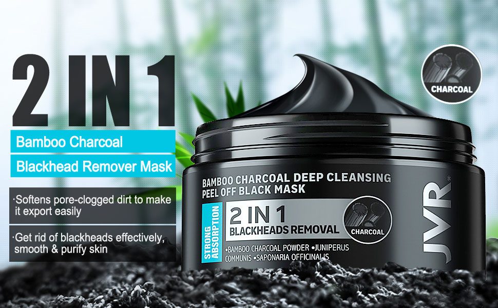 Blackhead Remover Mask Skin Care Bamboo Charcoal Against Black Dots Cleansing Peel Off Face Mask Pore Strip Acne Treatment 120g