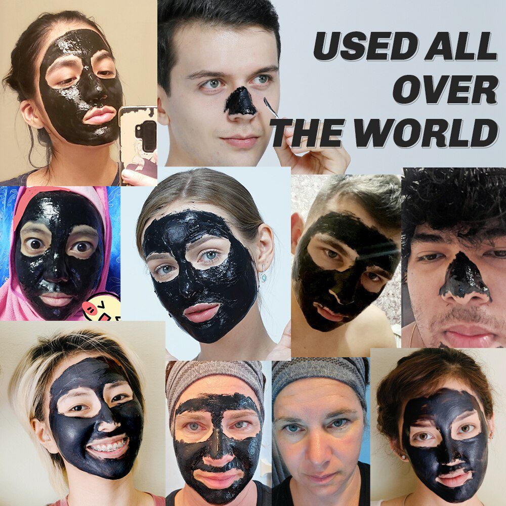 Blackhead Remover Mask Skin Care Bamboo Charcoal Against Black Dots Cleansing Peel Off Face Mask Pore Strip Acne Treatment 120g