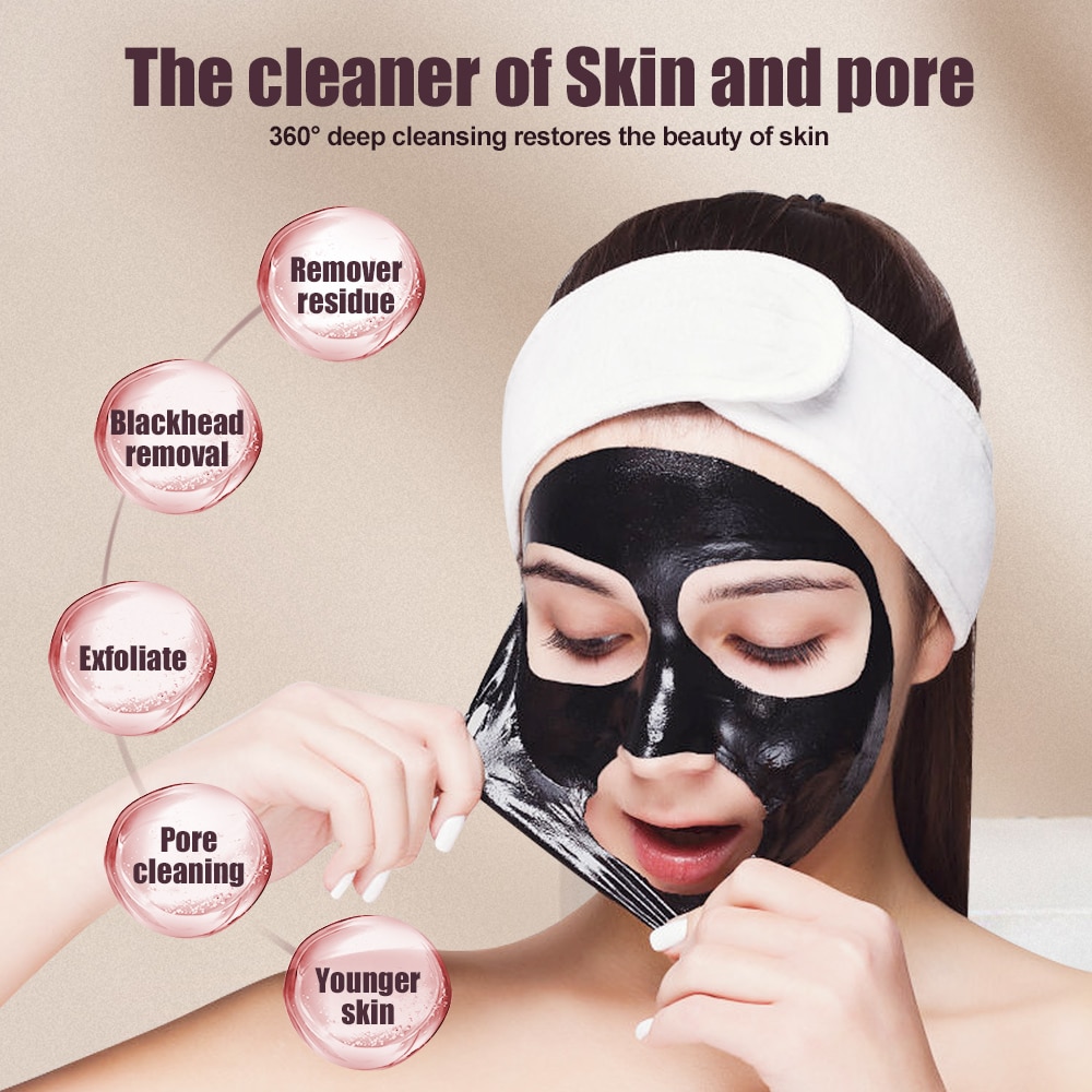 Blackhead Remover Mask Skin Care Bamboo Charcoal Against Black Dots Cleansing Peel Off Face Mask Pore Strip Acne Treatment 120g