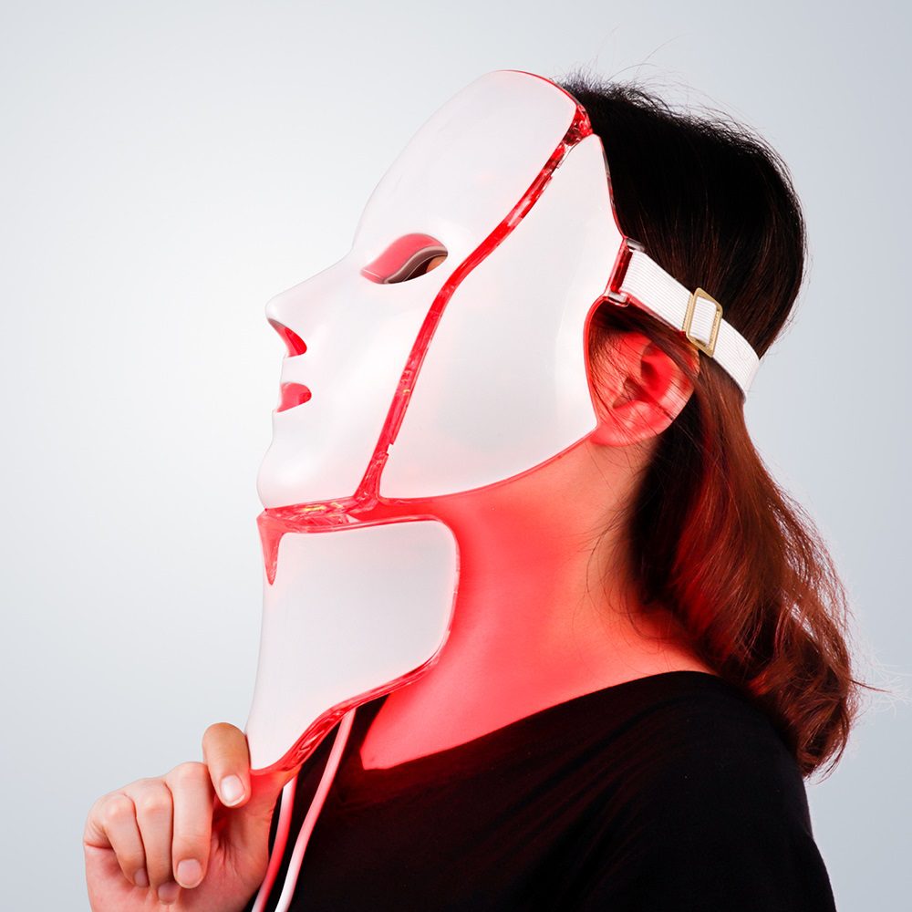 Foreverlily 7 Colors Led Facial Mask Led Korean Photon Therapy Face Mask Machine Light Therapy Acne Mask Neck Beauty Led Mask