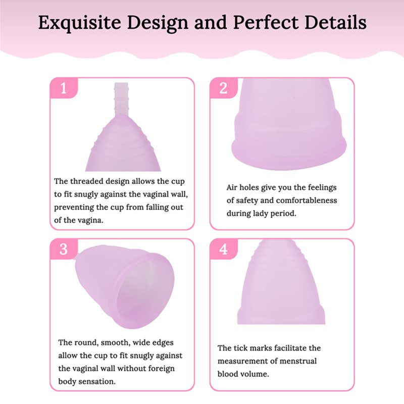 Women Copa Menstrual Cup Lady Period Cup Medical Grade Silicone Menstrual Cups for Women Feminine Hygiene