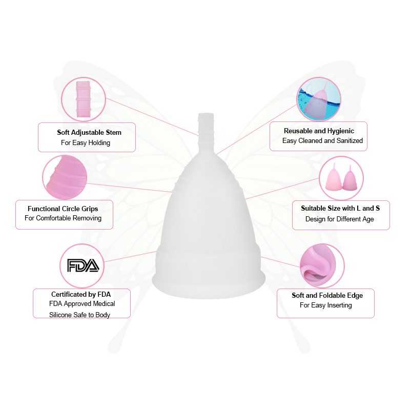 Women Copa Menstrual Cup Lady Period Cup Medical Grade Silicone Menstrual Cups for Women Feminine Hygiene