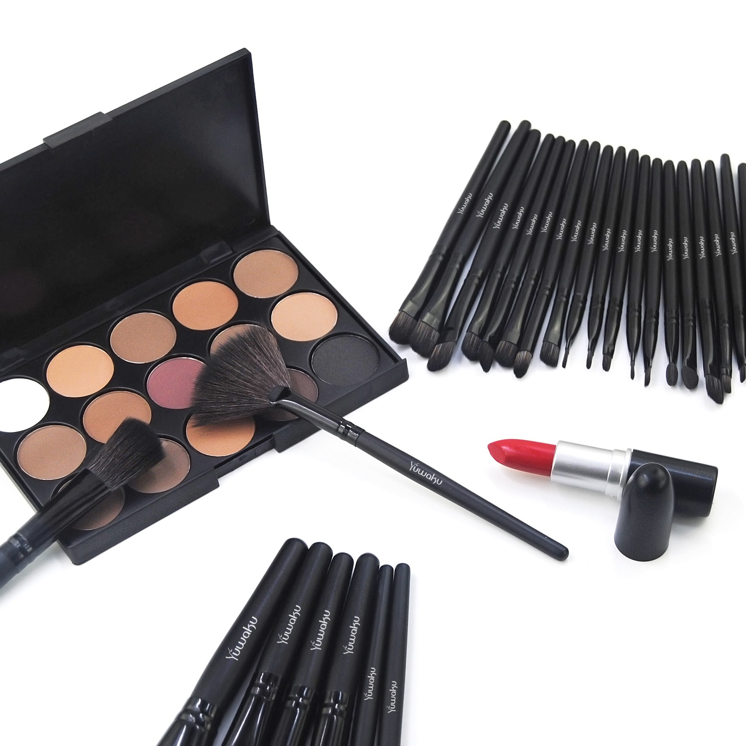 Yuwaku Professional 32Pcs/Set Makeup Brush Foundation Eye Shadows Lipsticks Powder Make Up Brushes Tool Bag Pincel Maquiagem Kit