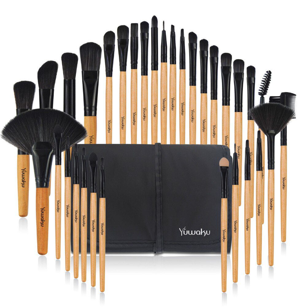 Yuwaku Professional 32Pcs/Set Makeup Brush Foundation Eye Shadows Lipsticks Powder Make Up Brushes Tool Bag Pincel Maquiagem Kit