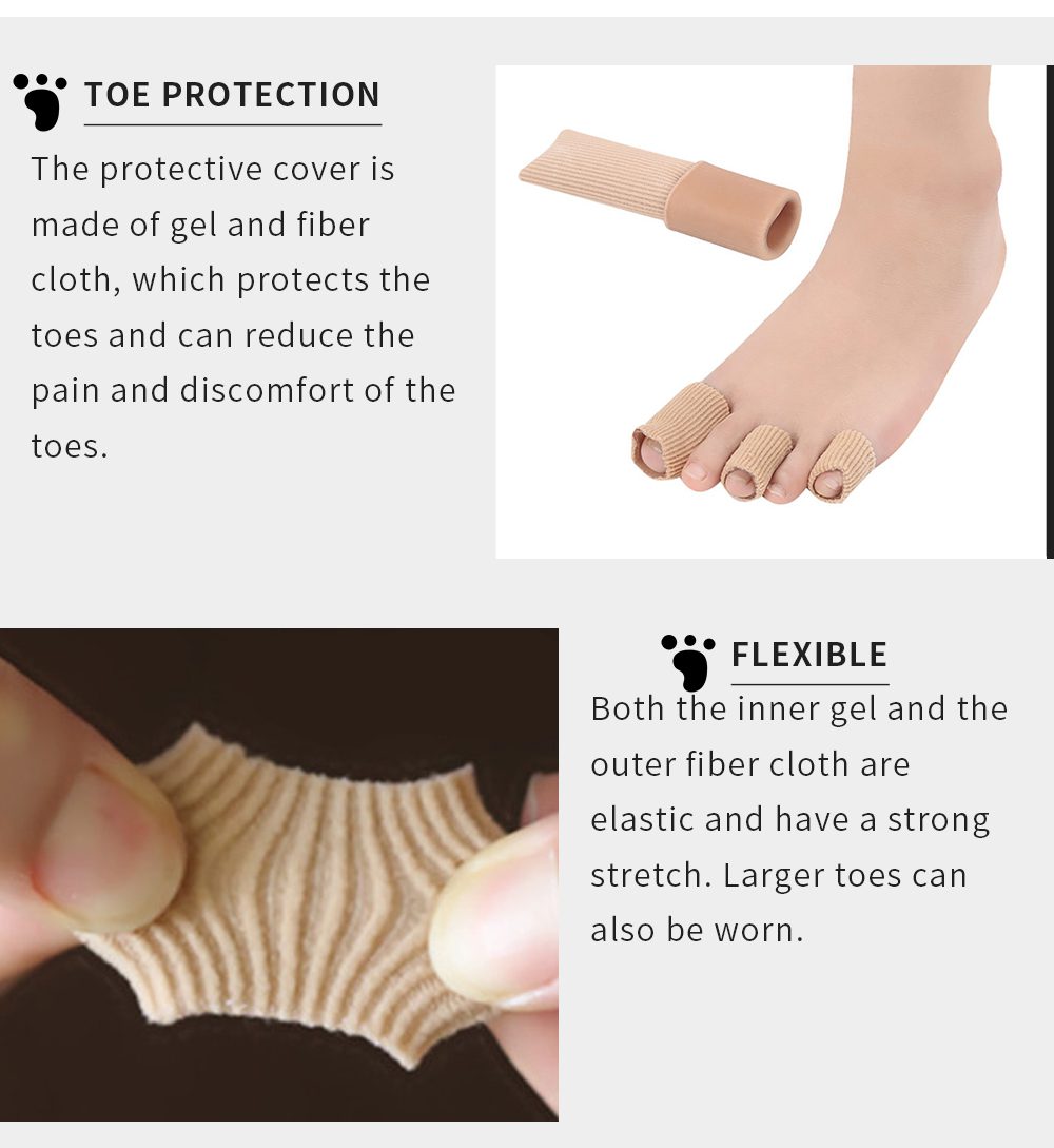 Fabric Finger Toe Protector Separator Applicator Pedicure Corn Callus Remover Hand Pain Relief Soft Silicone Tube Foot Care Tool