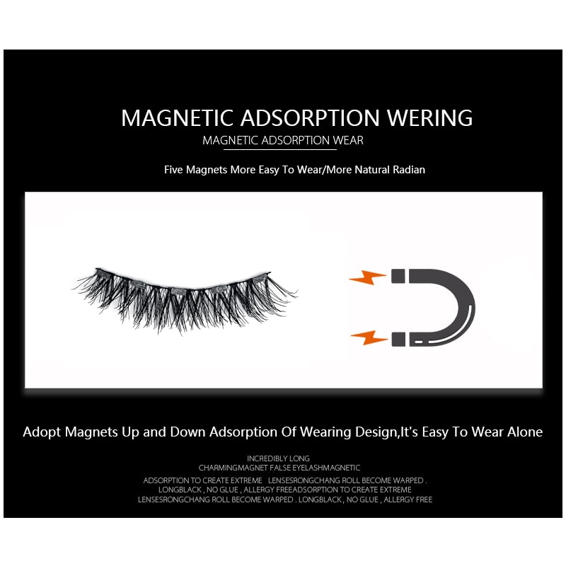 2 pairs of 4 natural magnetic eyelashes, reusable eyelashes, false eyelashes, quantum eyelash curler, easy to wear and transport