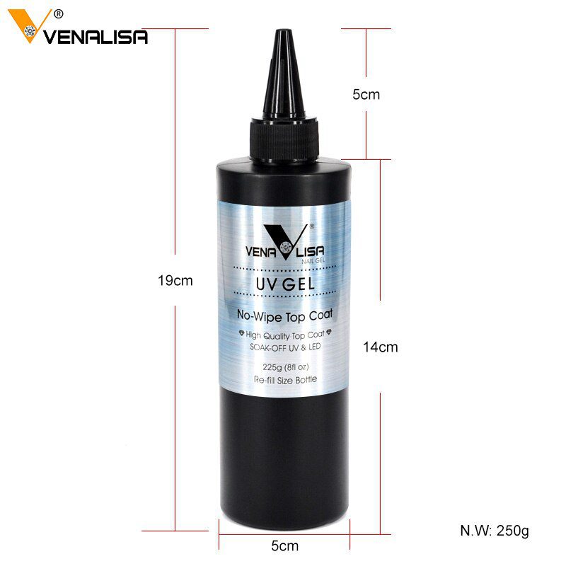 Venalisa Brand 30ml Super Quality Nail Art Soak Off UV/LED No Wipe Top Coat Base Coat Without Sticky Layer Matt Tempered TopCoat