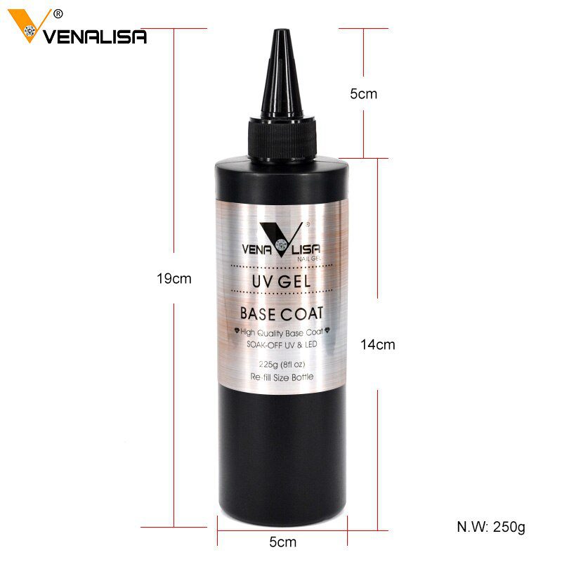 Venalisa Brand 30ml Super Quality Nail Art Soak Off UV/LED No Wipe Top Coat Base Coat Without Sticky Layer Matt Tempered TopCoat