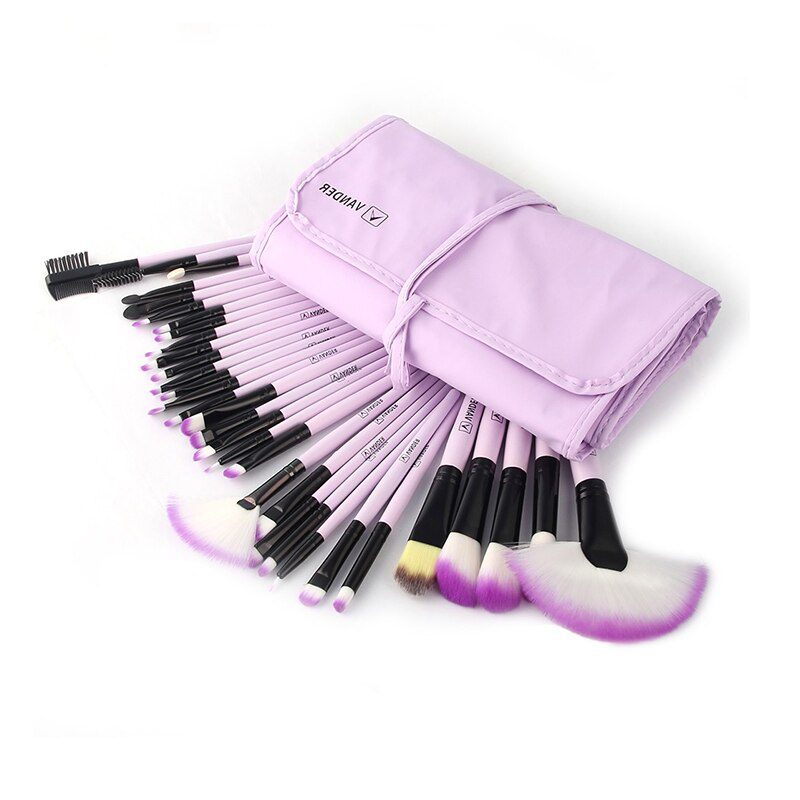 32Pcs Set Professional Makeup Brush Foundation Eye Shadows Lipsticks Powder Make Up Brushes Tools w/ Bag pincel maquiagem