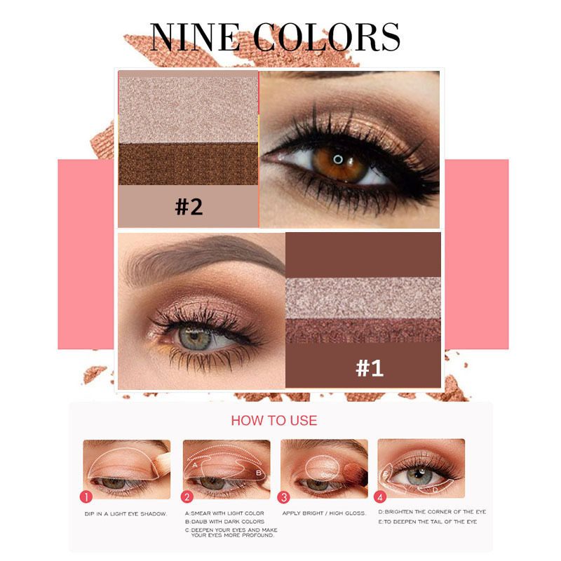 Double Color Lazy Eye Shadow Makeup Palette Glitter Palette Eyeshadow Pallete Waterproof Glitter Eyeshadow Shimmer Cosmetics