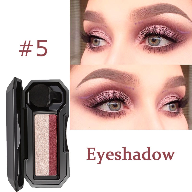 Double Color Lazy Eye Shadow Makeup Palette Glitter Palette Eyeshadow Pallete Waterproof Glitter Eyeshadow Shimmer Cosmetics