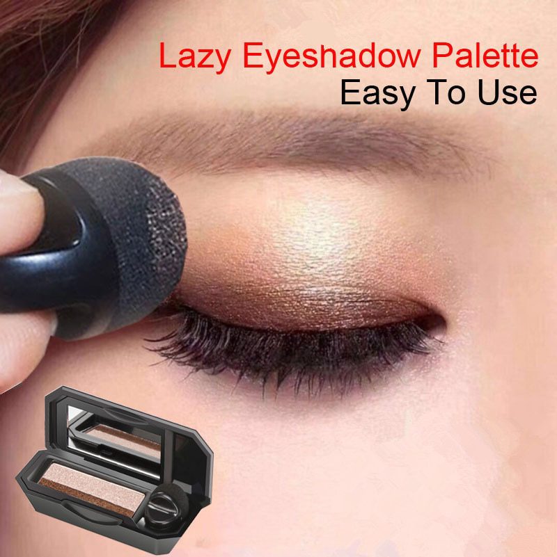 Double Color Lazy Eye Shadow Makeup Palette Glitter Palette Eyeshadow Pallete Waterproof Glitter Eyeshadow Shimmer Cosmetics