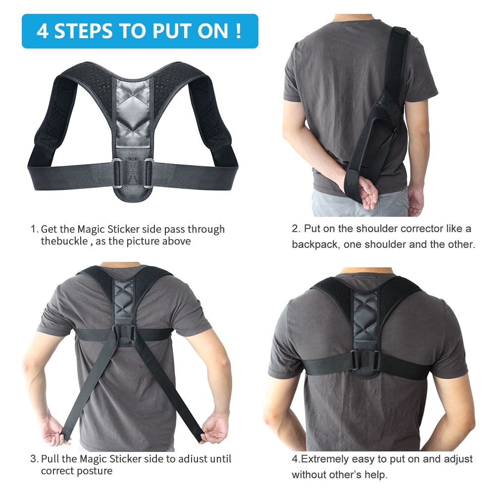 Upper Back Brace Straightener Posture Correction For Clavicle Support Comfortable Posture Trainer Neck Back Shoulder Pain Relief