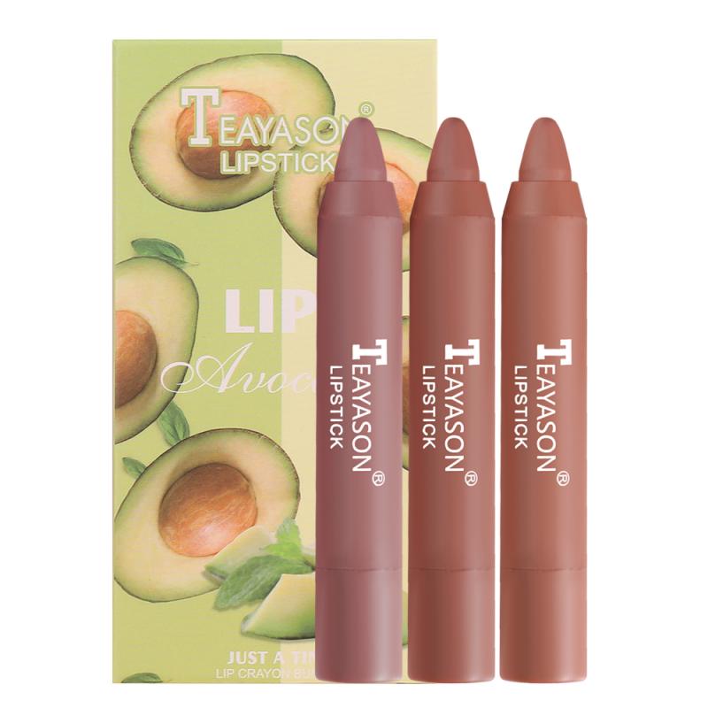 3pcs Matte Velvet Lipstick Set Delicate Smooth Waterproof Non-stick Cup No Fading Air Lipstick Lasting Lip Makeup TSLM1