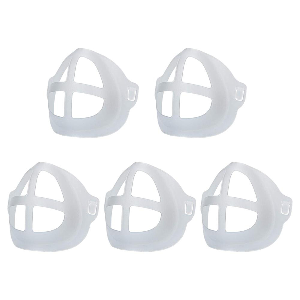 5pcs 3D Breathable Valve Mouth Mask Support Breathing Assist Mask Inner Cushion Bracket Food Grade PE Mask Holder