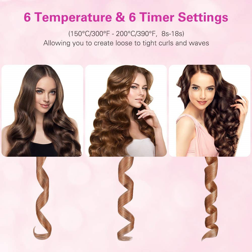 Automatic Hair Curler Auto Ceramic Wireless Curling Iron Hair Waver Tongs Beach Waves Iron Curling Wand Air Curler USB Cordless