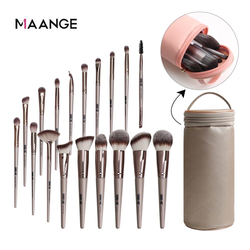 MAANGE 6pcs-20pcs Makeup Brushes Set Professional with Natural Hair Foundation Powder Eyeshadow Make Up Brush Blush