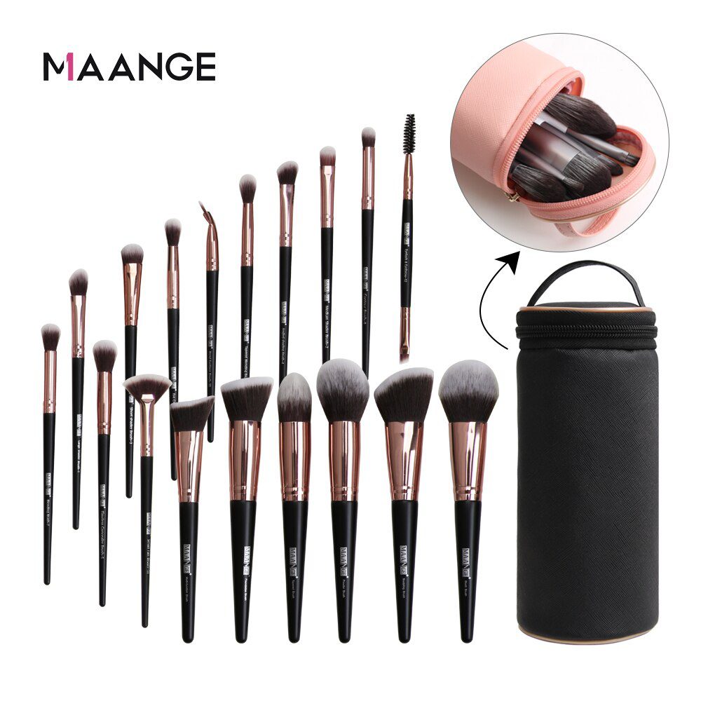 MAANGE 6pcs-20pcs Makeup Brushes Set Professional with Natural Hair Foundation Powder Eyeshadow Make Up Brush Blush