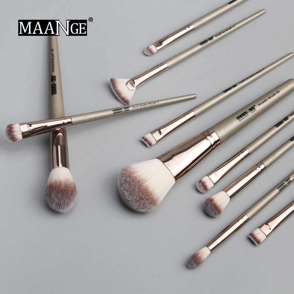 MAANGE 6pcs-20pcs Makeup Brushes Set Professional with Natural Hair Foundation Powder Eyeshadow Make Up Brush Blush