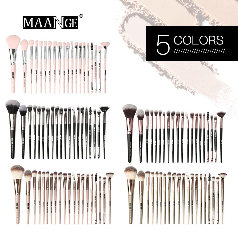 MAANGE 6pcs-20pcs Makeup Brushes Set Professional with Natural Hair Foundation Powder Eyeshadow Make Up Brush Blush