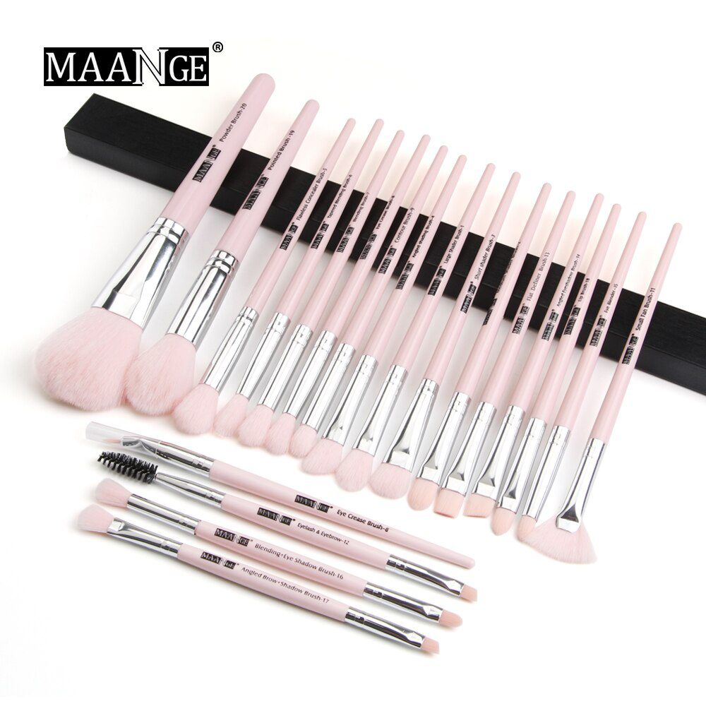 MAANGE 6pcs-20pcs Makeup Brushes Set Professional with Natural Hair Foundation Powder Eyeshadow Make Up Brush Blush