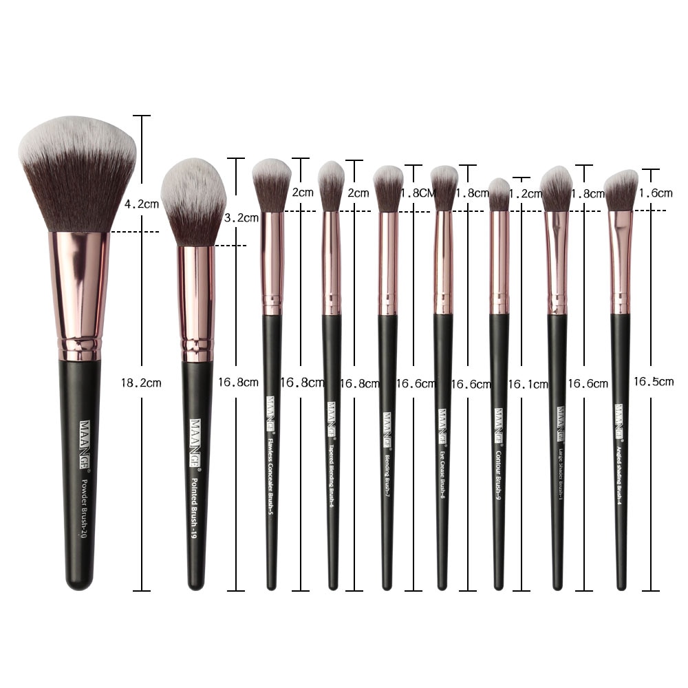 MAANGE 6pcs-20pcs Makeup Brushes Set Professional with Natural Hair Foundation Powder Eyeshadow Make Up Brush Blush