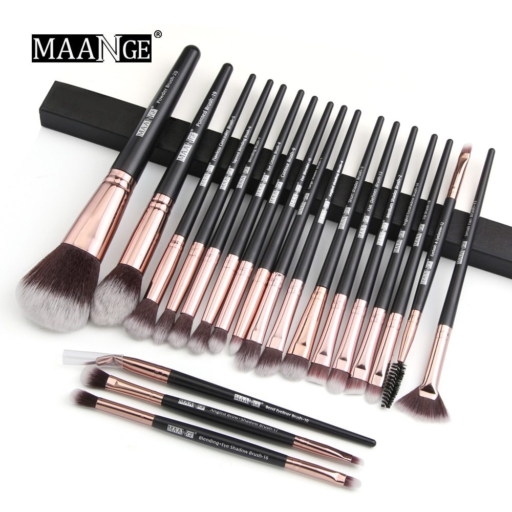 MAANGE 6pcs-20pcs Makeup Brushes Set Professional with Natural Hair Foundation Powder Eyeshadow Make Up Brush Blush