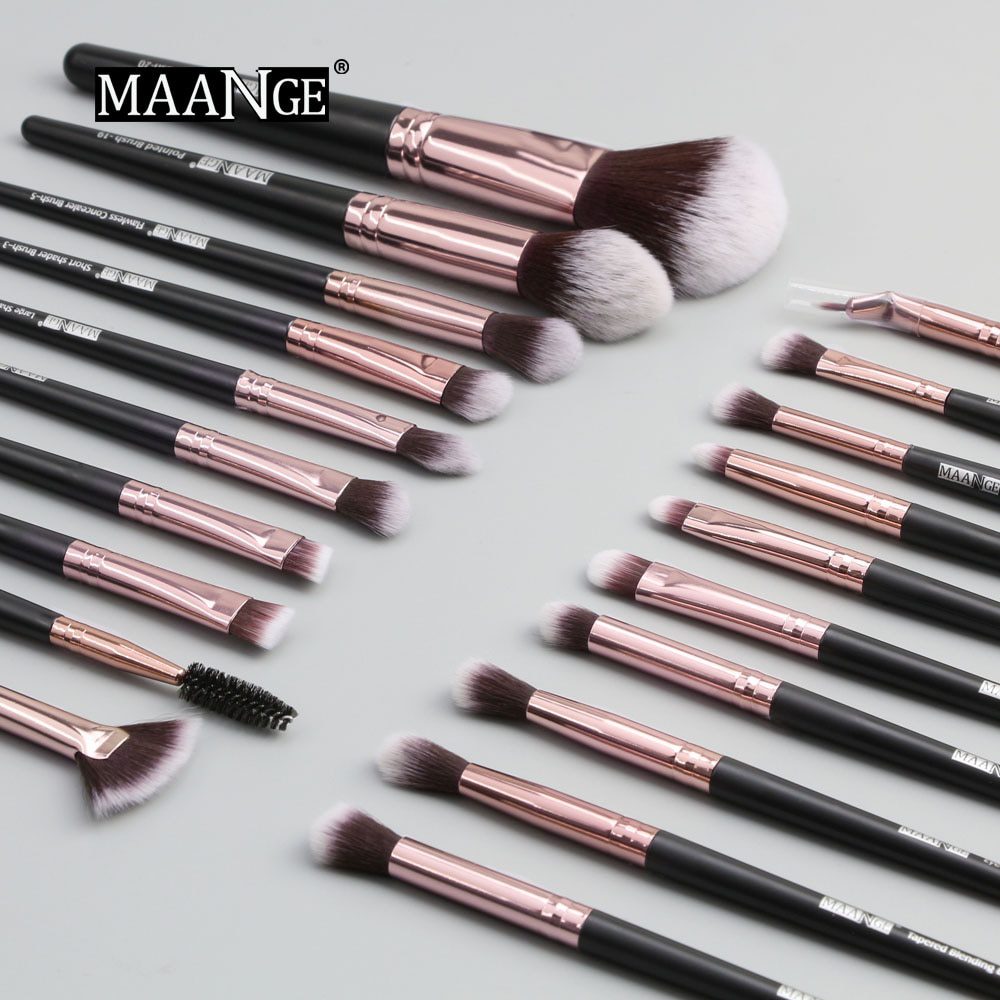 MAANGE 6pcs-20pcs Makeup Brushes Set Professional with Natural Hair Foundation Powder Eyeshadow Make Up Brush Blush