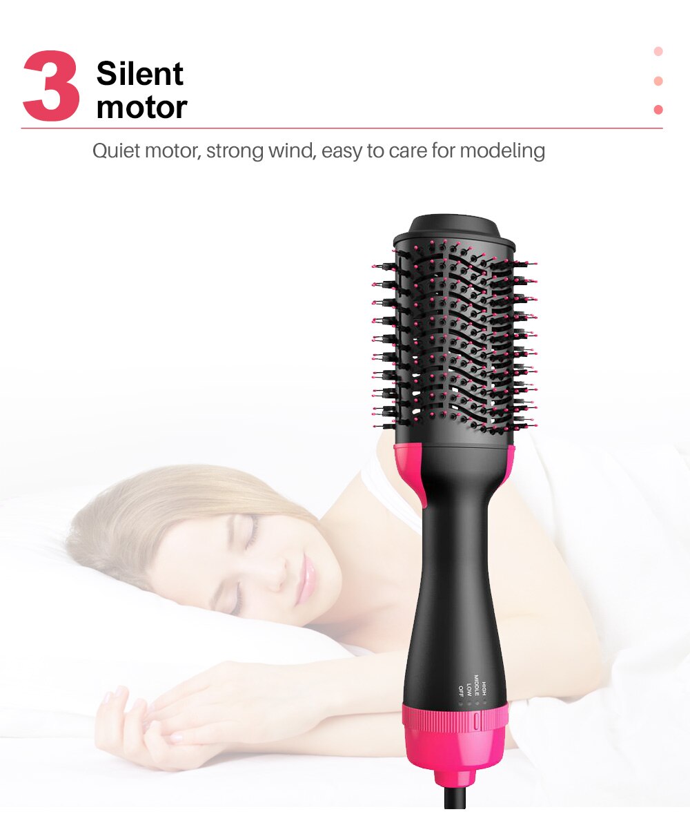Dropshipping 2 IN 1 One Step Hair Dryer Hot Air Brush Hair Straightener Curler Comb Roller Electric Ion Blow Dryer Brush