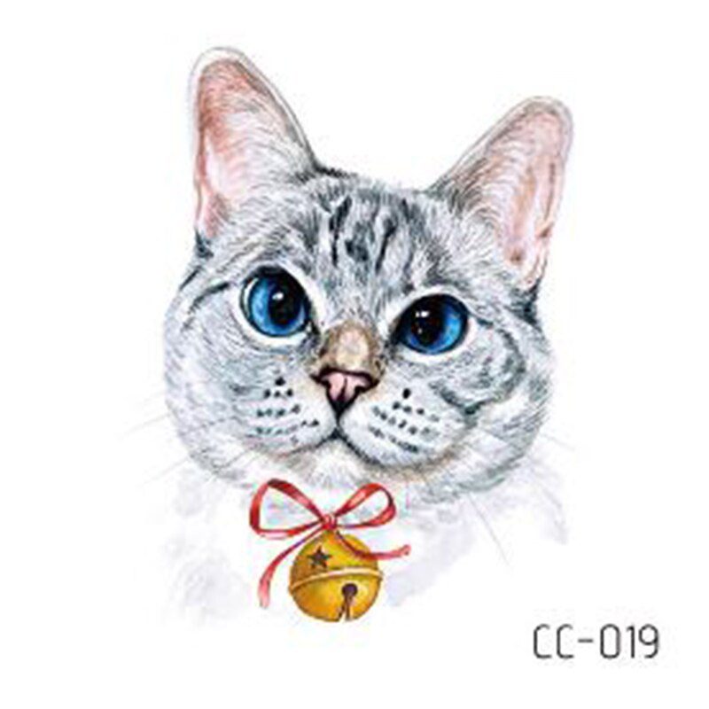 1PCS Fashion children Girl animal Temporary tattoo stickers Cute Cat Cartoon Temporary waterproof Tattoo Sticker TSLM1