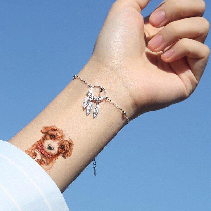 1PCS Fashion children Girl animal Temporary tattoo stickers Cute Cat Cartoon Temporary waterproof Tattoo Sticker TSLM1