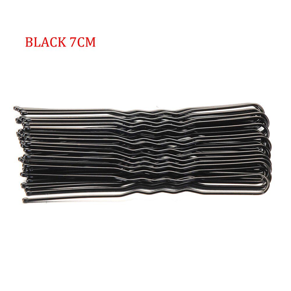 20PCS/Bag 5/7cm U Shaped Alloy Hairpins Waved Hair Clips Simple Metal Bobby Pins Barrettes Bridal Hairstyle Tools Accessories