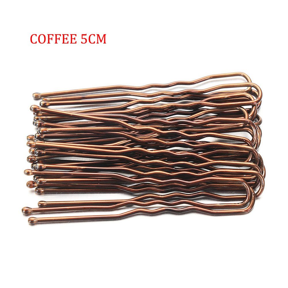 20PCS/Bag 5/7cm U Shaped Alloy Hairpins Waved Hair Clips Simple Metal Bobby Pins Barrettes Bridal Hairstyle Tools Accessories