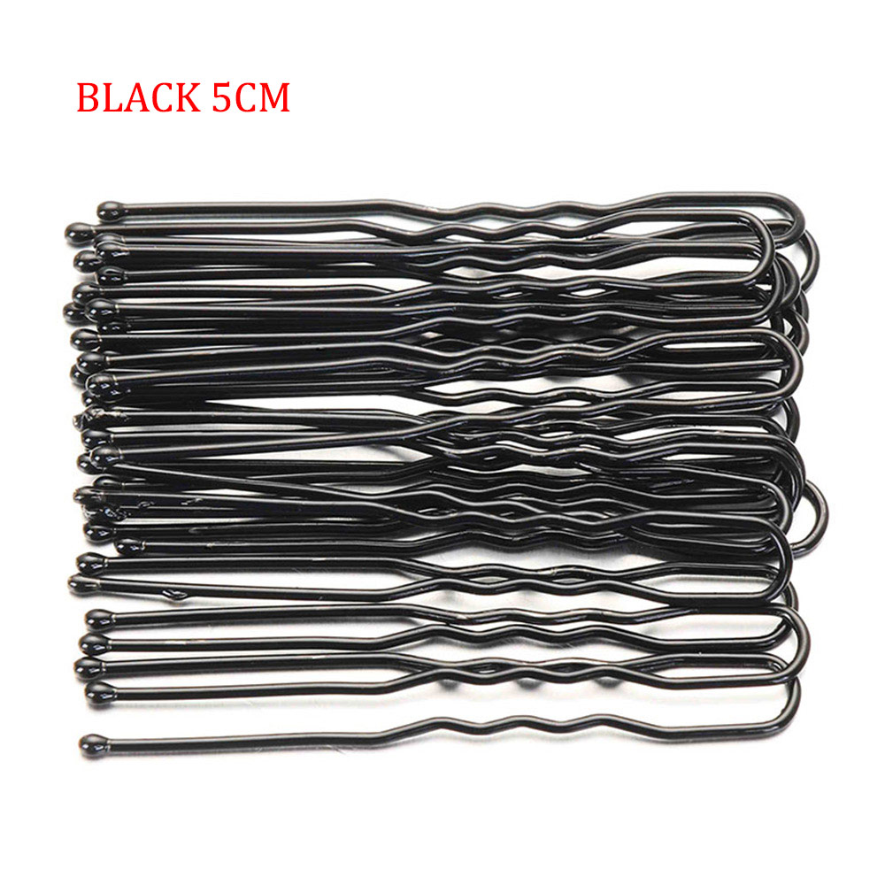 20PCS/Bag 5/7cm U Shaped Alloy Hairpins Waved Hair Clips Simple Metal Bobby Pins Barrettes Bridal Hairstyle Tools Accessories