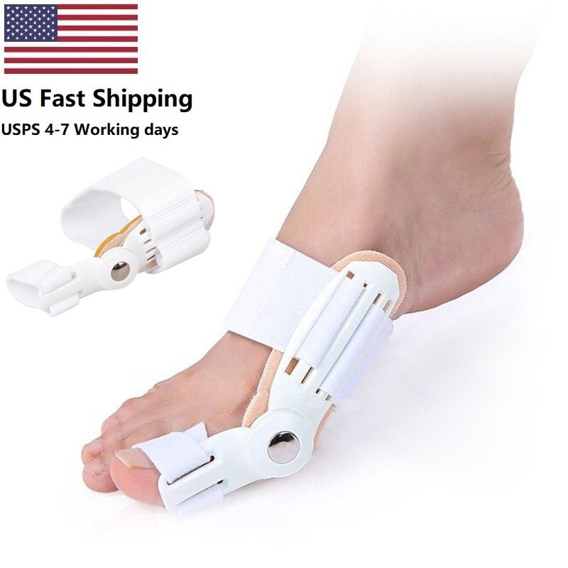 USA 2Pcs Toe Protector Feet Care Pedicure Tool Bunion Hallux Valgus Corrector Orthopedic Supplies Big Toe Splint Straightener