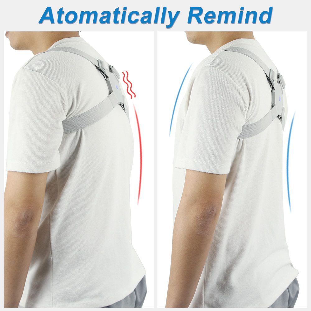 Aptoco Adjustable Smart Back Posture Corrector Back Intelligent Brace Support Belt Shoulder Training Belt Correction Spine Back