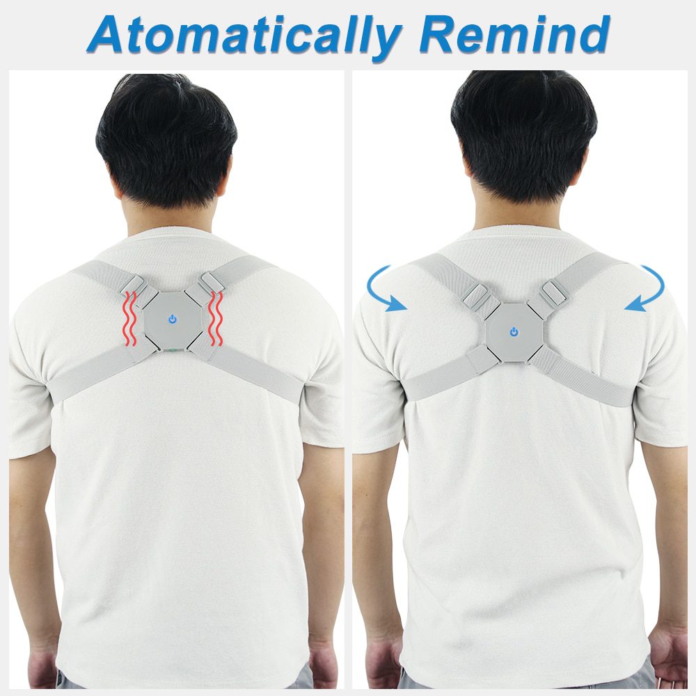 Aptoco Adjustable Smart Back Posture Corrector Back Intelligent Brace Support Belt Shoulder Training Belt Correction Spine Back