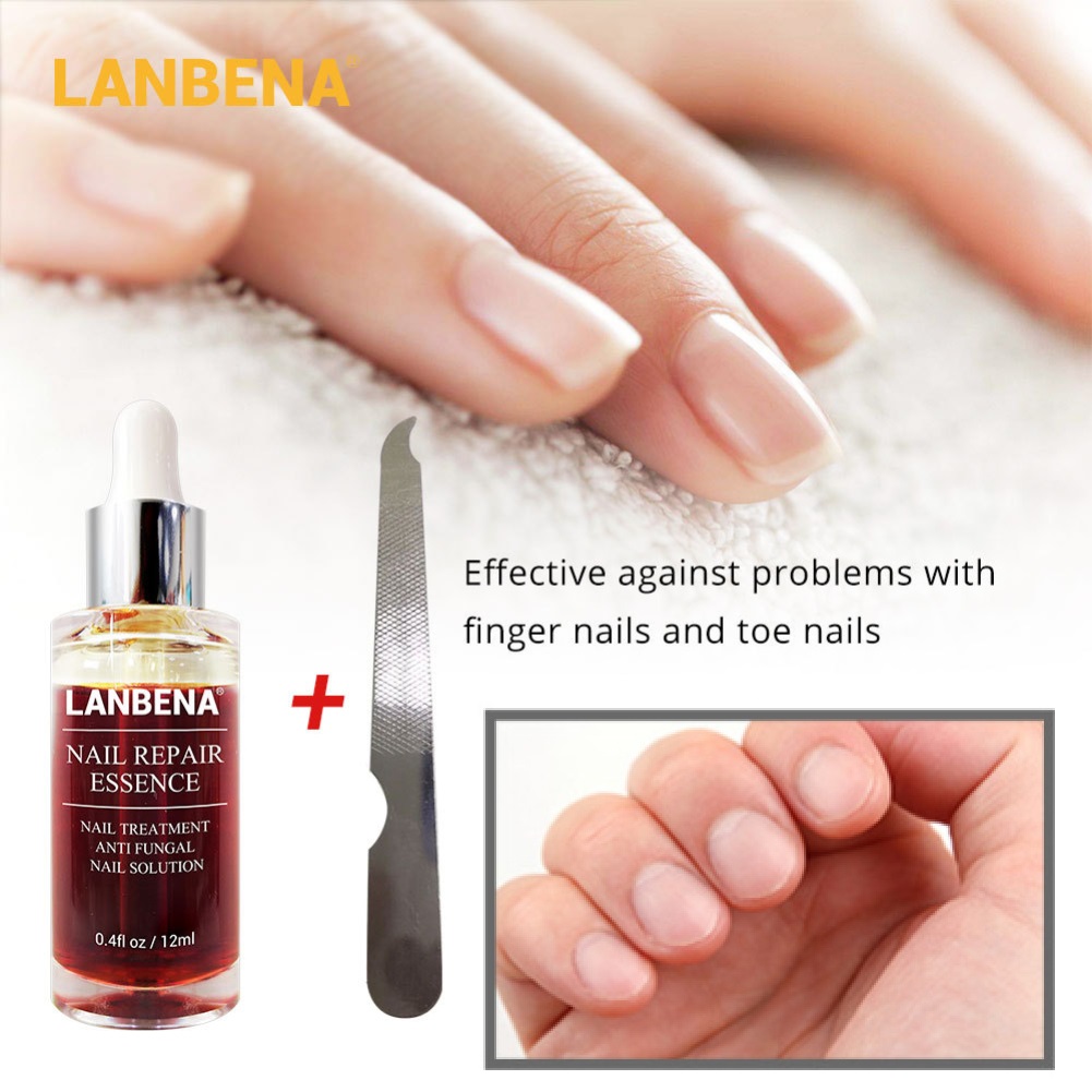 LANBENA Nail Repair Liquid Treatment with File Nail Anti Remove Nail Onychomycosis Fungus Toe Nourishing Brighten Nail TSLM1