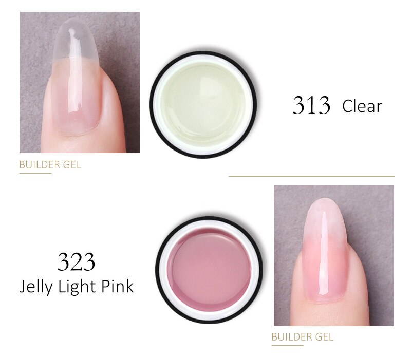 nail thin Builder Gel 8 oz 225 g Extension French nails 25 Colors Soak Off UV led Varnishes Camouflage nail gel tips topcoat