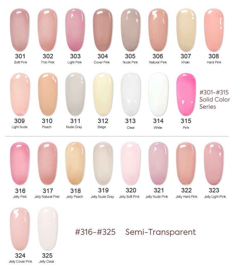 nail thin Builder Gel 8 oz 225 g Extension French nails 25 Colors Soak Off UV led Varnishes Camouflage nail gel tips topcoat