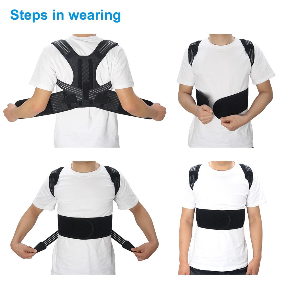 Aptoco Posture Corrector Brace Shoulder Back Support Belt for Unisex Braces & Supports Belt Shoulder Posture Dropshipping